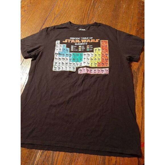 Large Fifth Sun Star Wars Periodic Element Table Black Short Sleeve Tee T-Shirt - Picture 1 of 2
